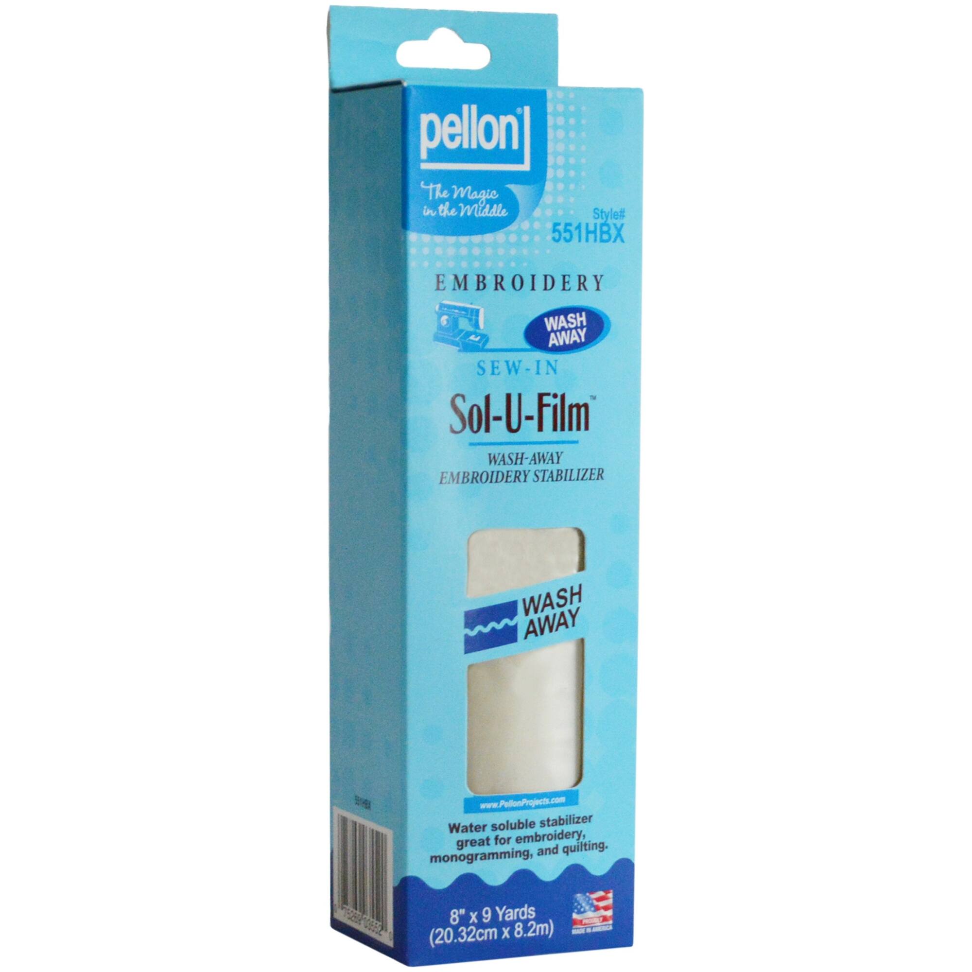Pellon® Sol-U-Film™ Clear Wash Away Embroidery Stabilizer, 8'' x 9yd.